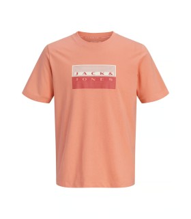 Camiseta Jack & Jones Jcofusion Dots Print Tee SS CN SN Junior Persimmon