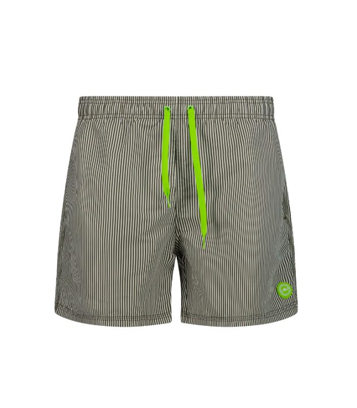 Bañador CMP Shorts Hombre Rayas Oilgreen/BCO