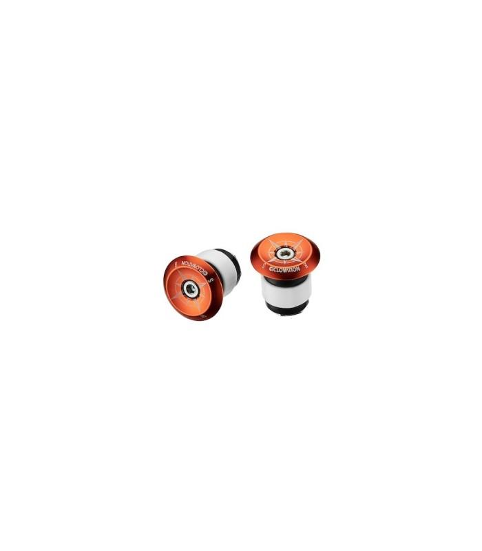 Puños Ciclovation Trail Silcolite Grip Topo Matte Black Anodized Orange