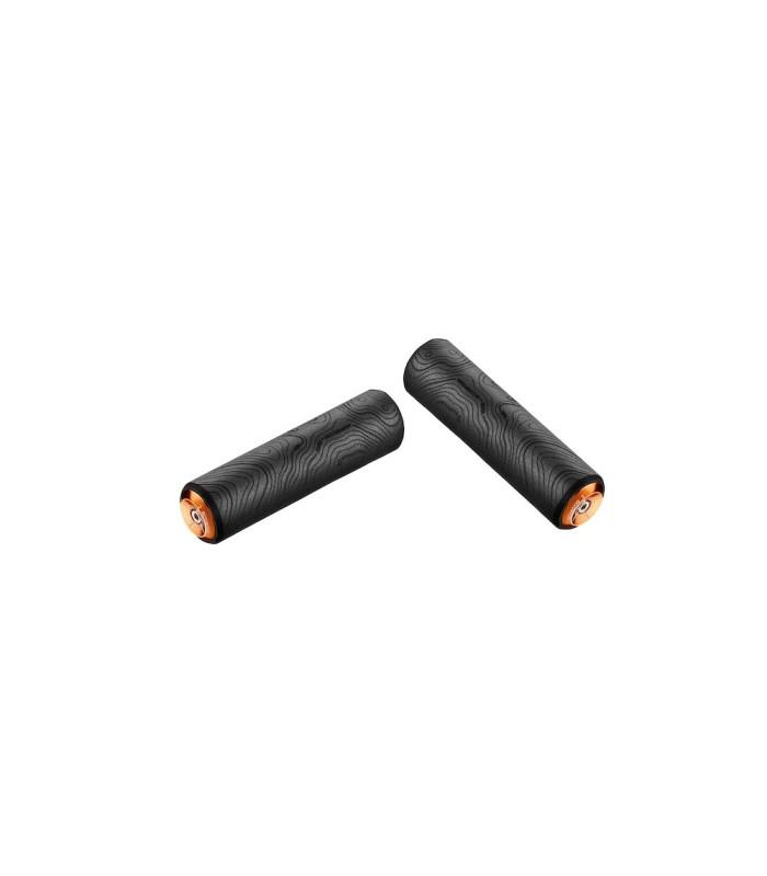 Puños Ciclovation Trail Silcolite Grip Topo Matte Black Anodized Orange