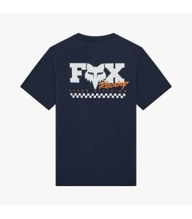 Camiseta Fox Checker 195 Original SS Tee Azul Medianoche