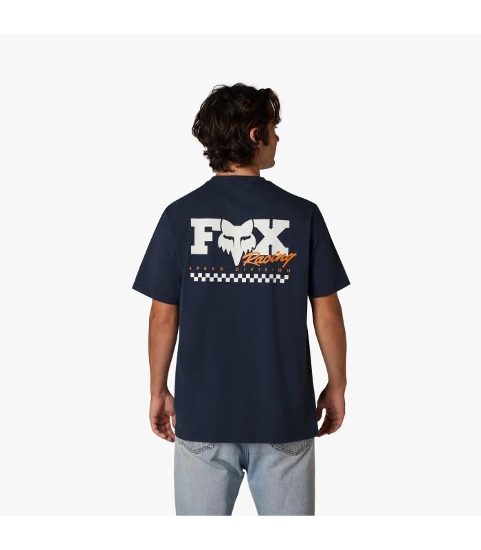 Camiseta Fox Checker 195 Original SS Tee Azul Medianoche