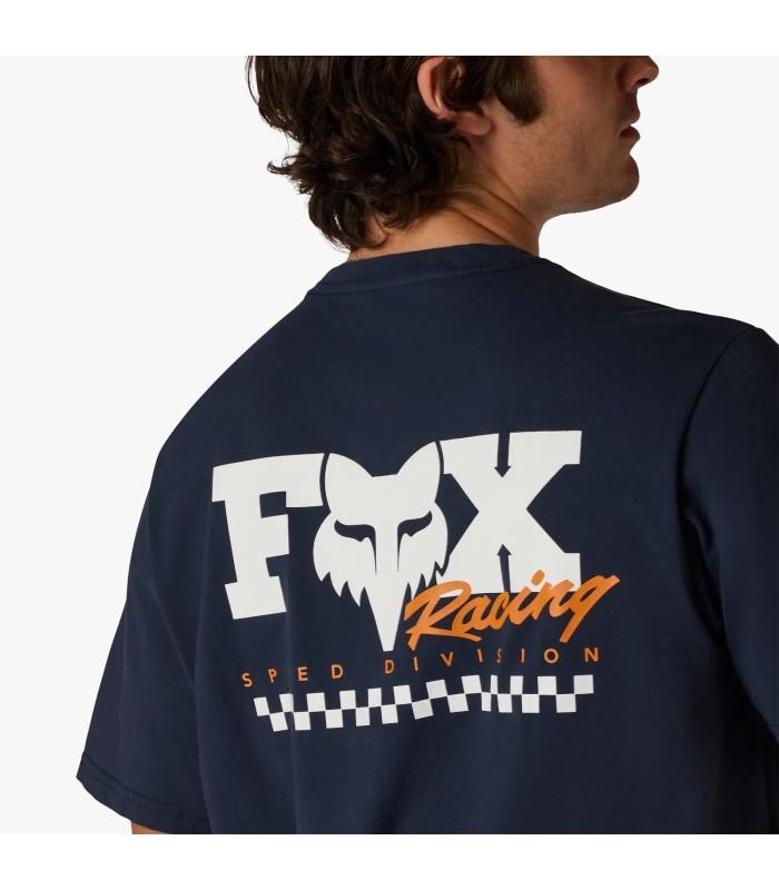 Camiseta Fox Checker 195 Original SS Tee Azul Medianoche