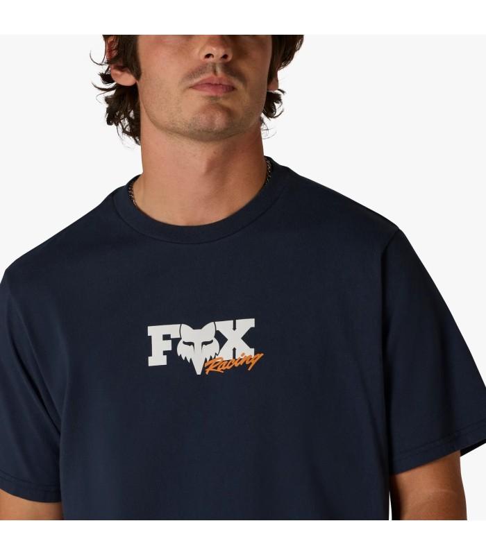Camiseta Fox Checker 195 Original SS Tee Azul Medianoche
