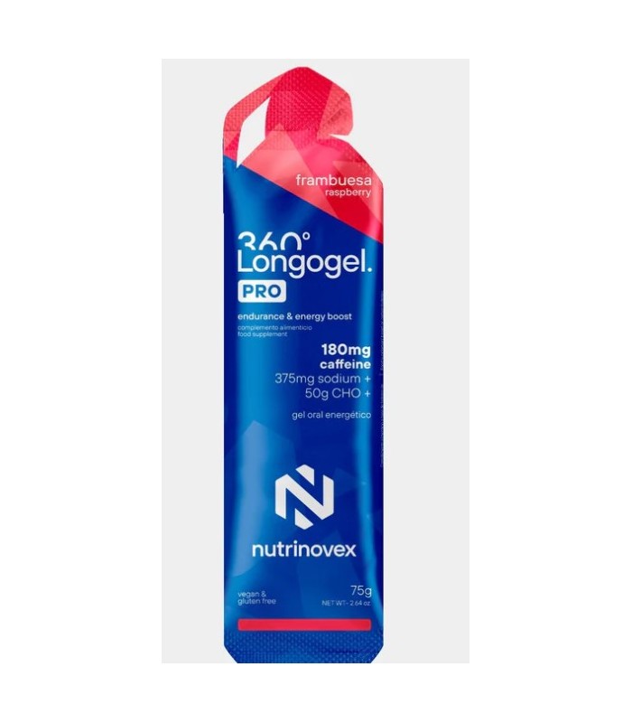 Nutrinovex Longogel 180MG De Cafeina Frambuesa