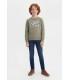 Sudadera Jack & Jones JJelogo Sweat Crew 2 Col Aw26 SN Junior Vetiver