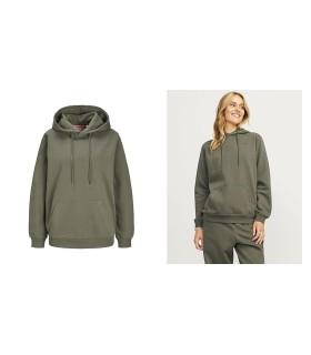 Sudadera Jack & Jones JXabbie RLX LS Every Hood SWT Noos Beech/Slate Blac Mujer