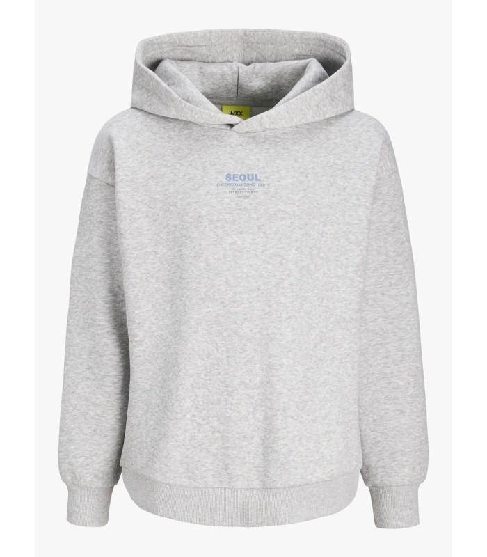 Sudadera Jack & jones Jxnelly LS Hood SWT LN Niña Light Grey Mela