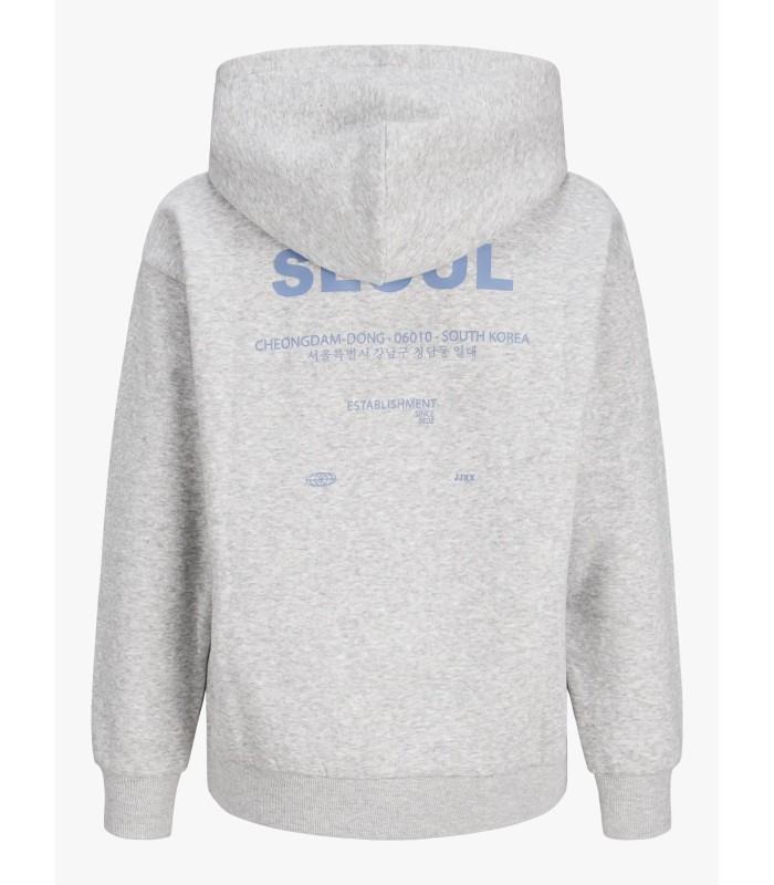 Sudadera Jack & jones Jxnelly LS Hood SWT LN Niña Light Grey Mela