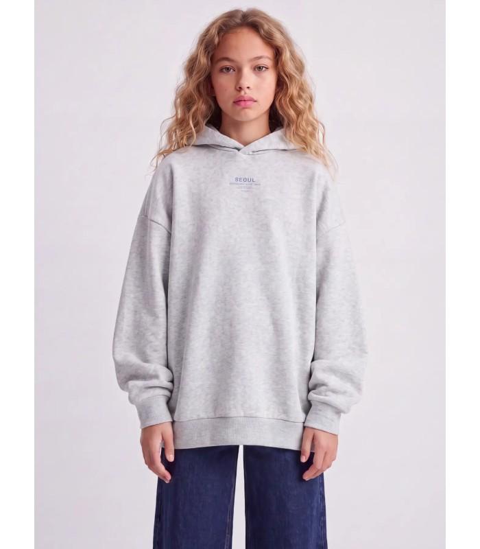 Sudadera Jack & jones Jxnelly LS Hood SWT LN Niña Light Grey Mela