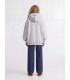 Sudadera Jack & jones Jxnelly LS Hood SWT LN Niña Light Grey Mela