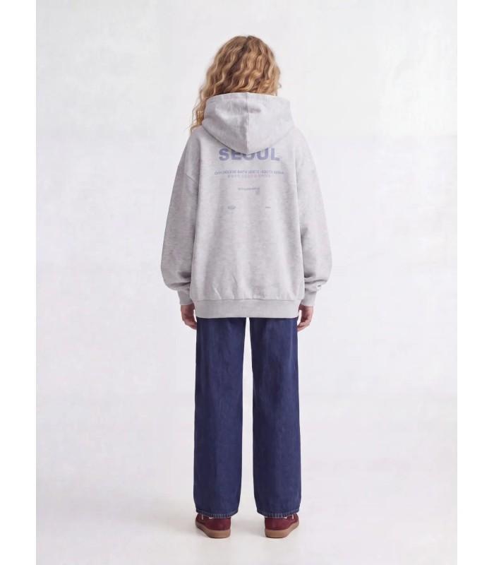 Sudadera Jack & jones Jxnelly LS Hood SWT LN Niña Light Grey Mela