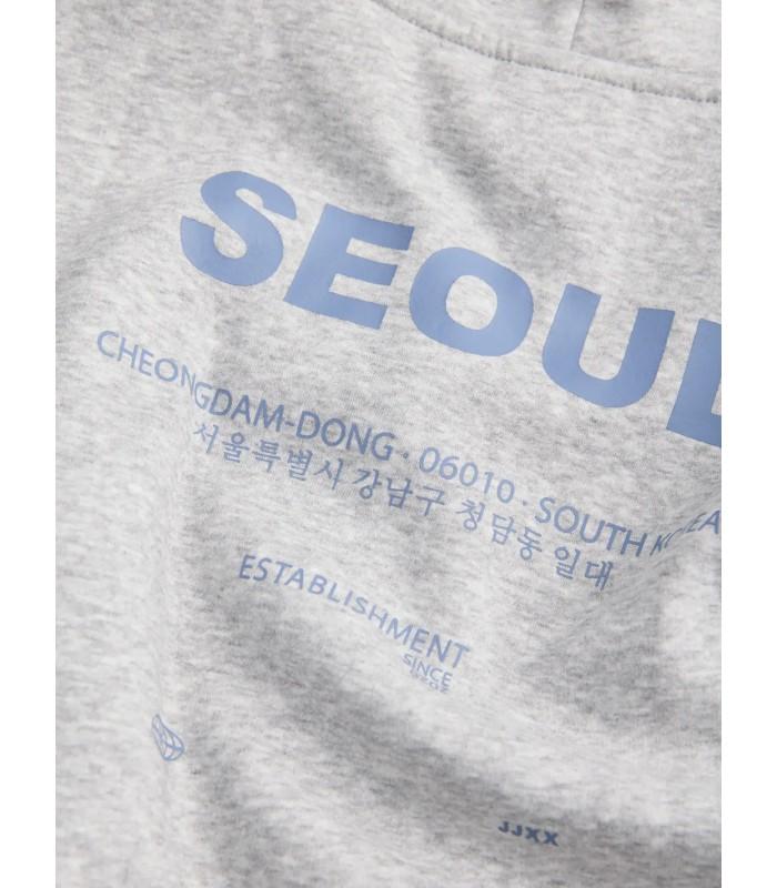 Sudadera Jack & jones Jxnelly LS Hood SWT LN Niña Light Grey Mela