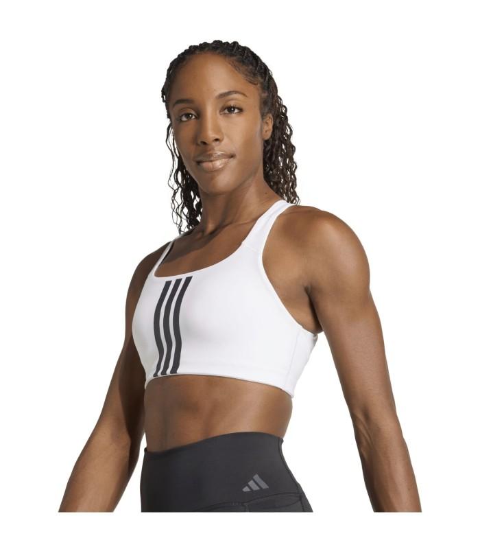 Top Adidas OPT 3S MS Bra Blanco Negro Mujer