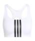 Top Adidas OPT 3S MS Bra Blanco Negro Mujer