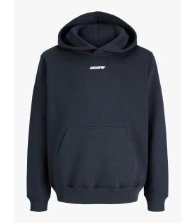 Sudadera Jack & Jones JCoclub Back Script Sweat Hood SN Junior Negro