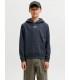 Sudadera Jack & Jones JCoclub Back Script Sweat Hood SN Junior Negro