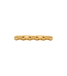 Cadena KMC X FLAT SL TOP WAXED TI-N 12-13V - 126 Eslabones Dorado