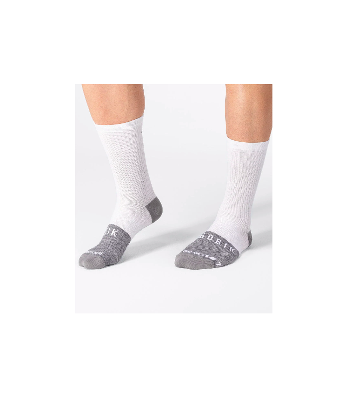 Calcetines Gobik Winter Merino Snowflake Unisex Blanco Gris