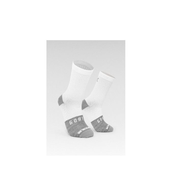Calcetines Gobik Winter Merino Snowflake Unisex Blanco Gris