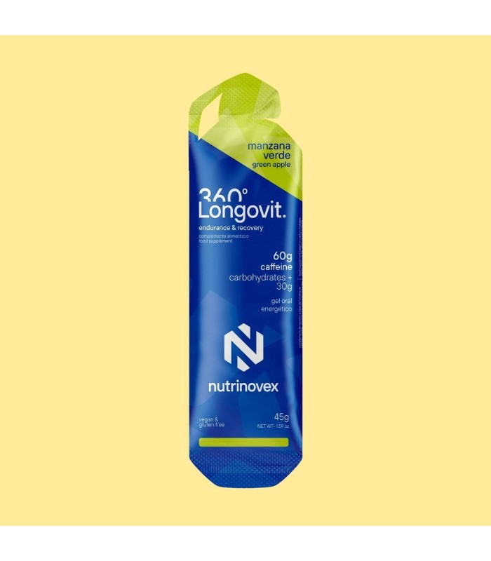 Nutrinovex Longovit 360 Pro 60MG De Cafeina Manzana Verde