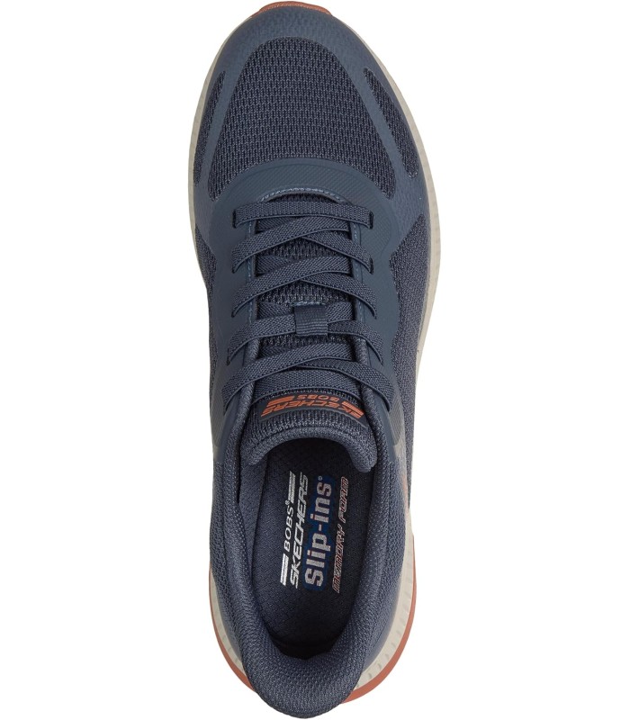 Zapatilla Skechers Bobs Squad 4 Navy Orng Hombre