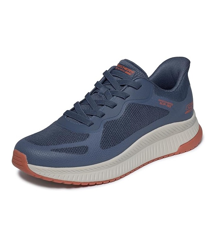 Zapatilla Skechers Bobs Squad 4 Navy Orng Hombre