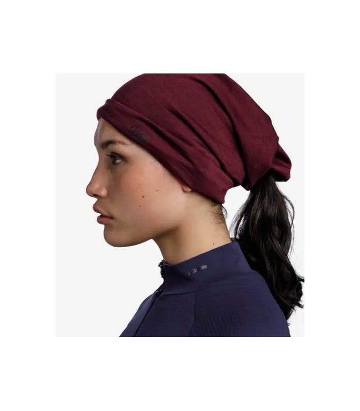 Buff Merino Lightweight Solid Garnet