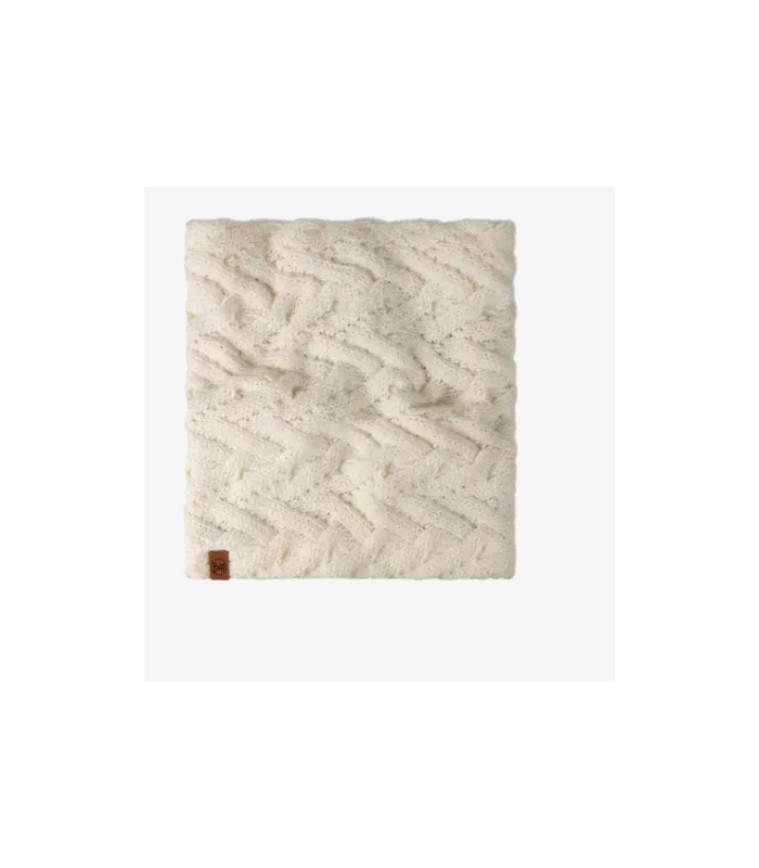 Buff Knitted & Fleece Necwarmer Caryn White