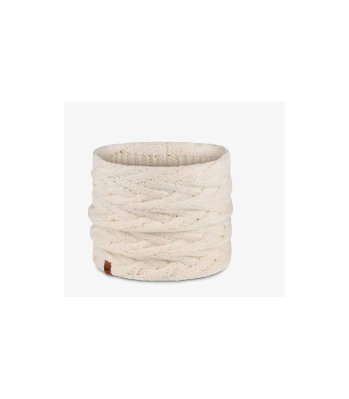Buff Knitted & Fleece Necwarmer Caryn White