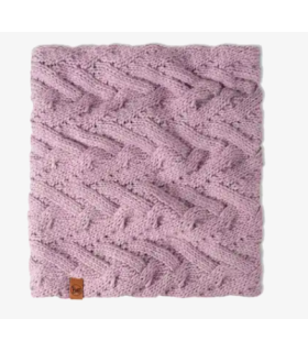 Buff Knitted & Fleece Neckwarmer Caryn Lilac Ice