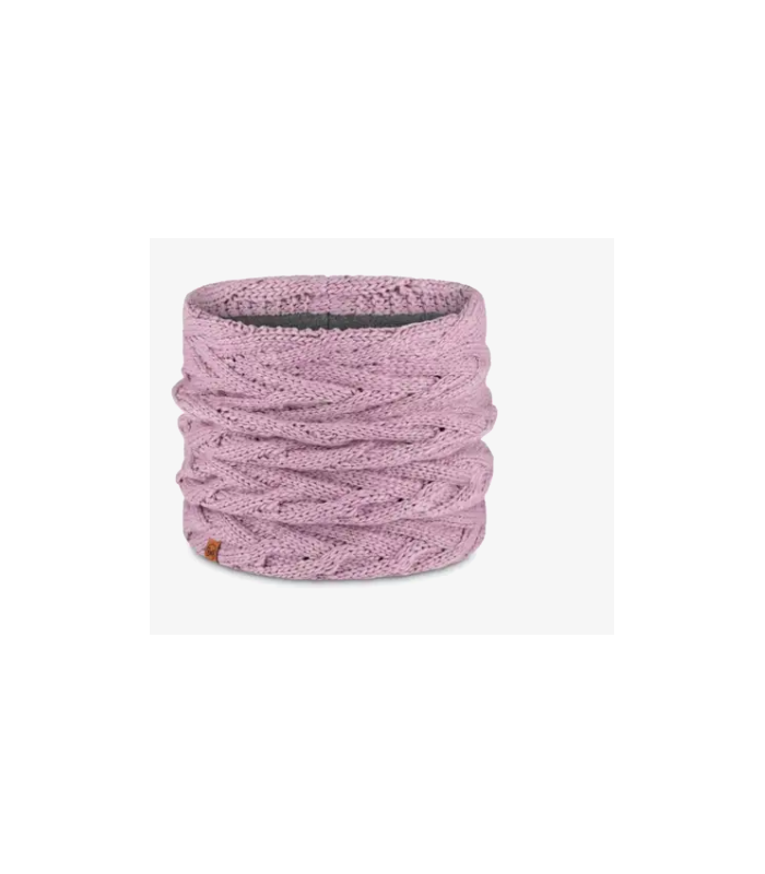 Buff Knitted & Fleece Neckwarmer Caryn Lilac Ice