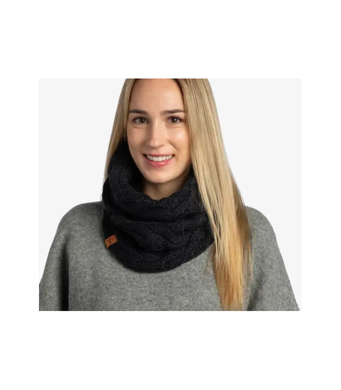 Buff Knitted & Fleece Neckwarmer Caryn Black