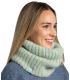 Buff Knitted & Fleece Necwarmer Dalia Aqua Haze