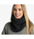 Buff Knitted & Fleece Neckwarmer Dalia Black