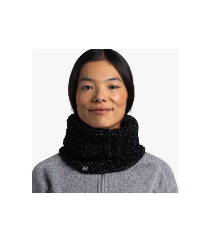 Buff Knitted & Fleece Neckwarmer Akna Graphite