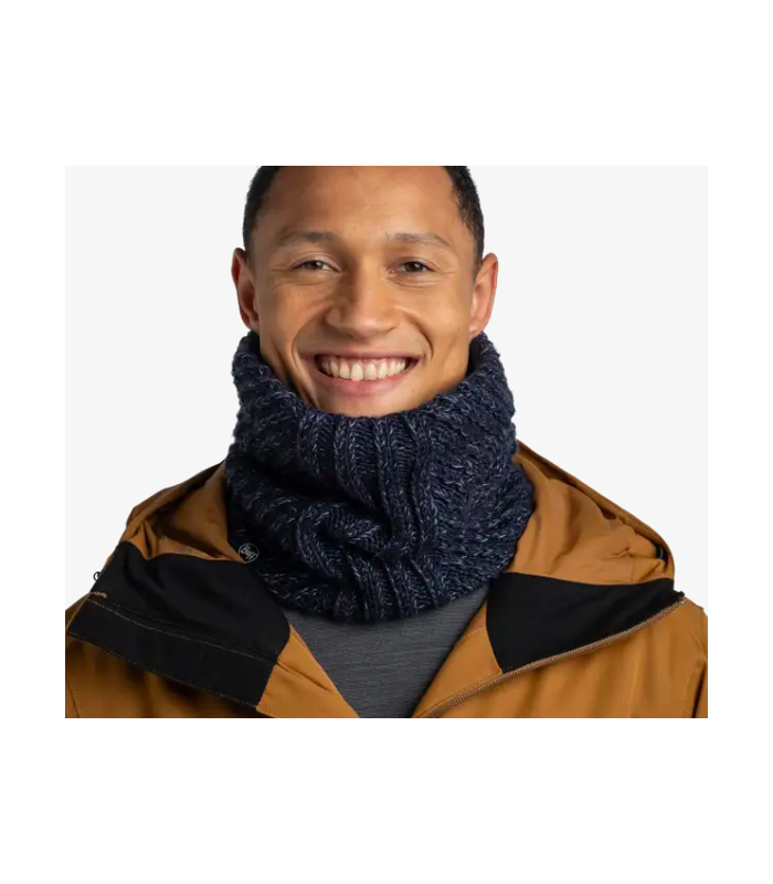 Buff Knitted & Fleece Neckwarmer Akna Night Blue