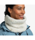Buff Knitted & Fleece Neckwarmer Eyla White