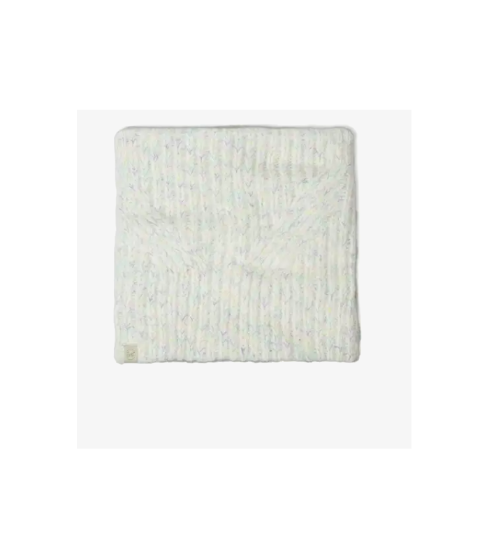 Buff Knitted & Fleece Neckwarmer Eyla White
