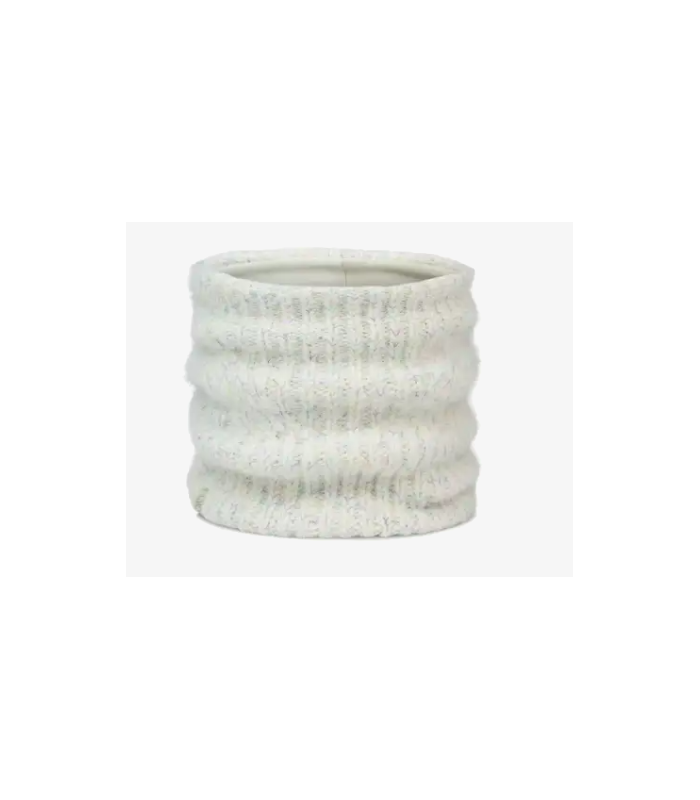 Buff Knitted & Fleece Neckwarmer Eyla White