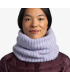 Buff Knitted & Fleece Neckwarmer Eyla Lilac Ice