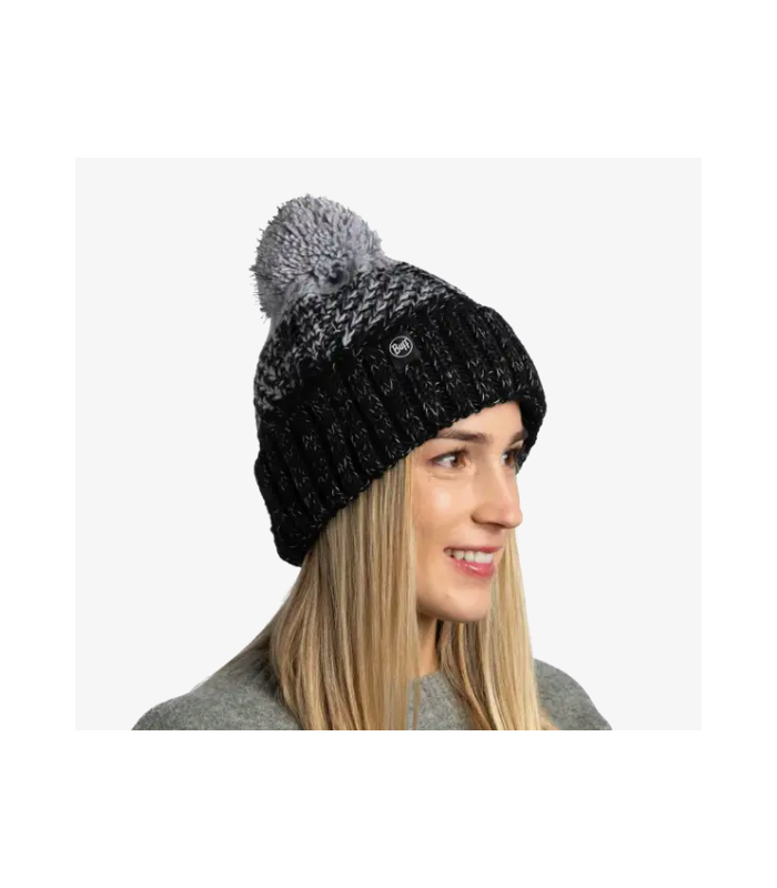 Gorro Knitted & Fleece Band Beanie Akna Graphite