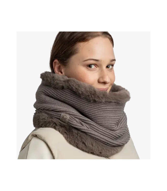 Buff Knitted Neckwarmer Keshia Cobblestone