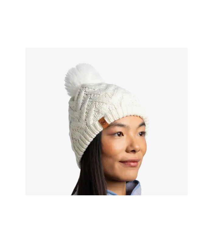 Gorro Buff Knitted & Fleece Band Beanie Caryn White
