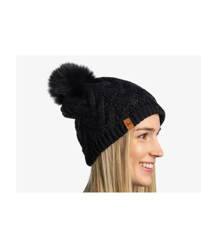 Gorro Buff Knitted & Fleece Band Beanie Caryn Black