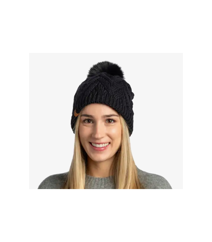 Gorro Buff Knitted & Fleece Band Beanie Caryn Black