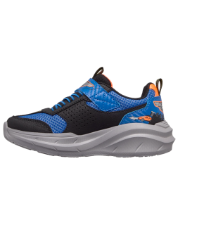 Zapatilla Skechers Garage Negro Azul Naranja Junior